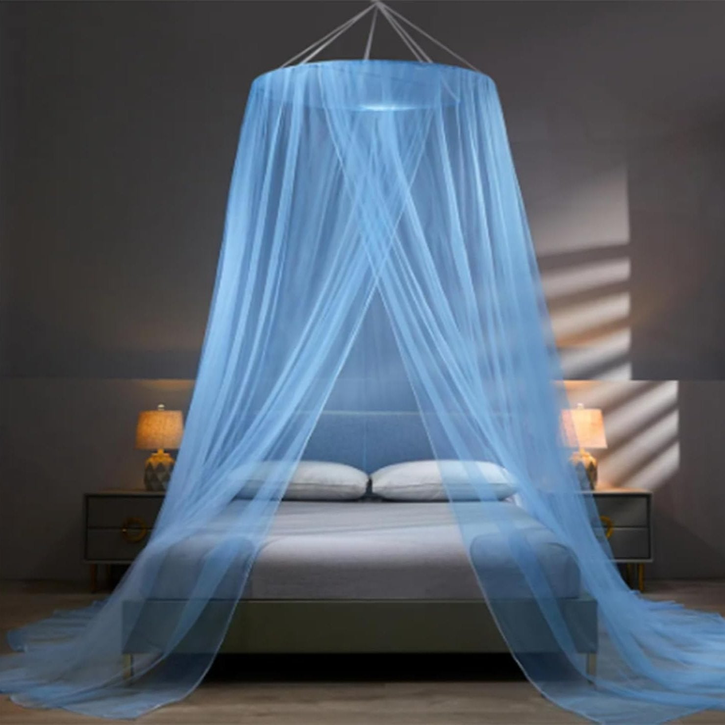 Mosquiteiro Dossel para Cama Berço de Teto azul lar da ana https://lardaana.com/products/mosquiteiro-dossel-para-cama-berco-de-teto