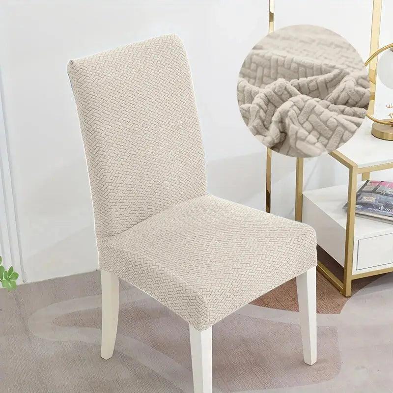 Capa Protetora de Cadeira de Jantar - Forro Decorativo de Luxo bege lar da ana