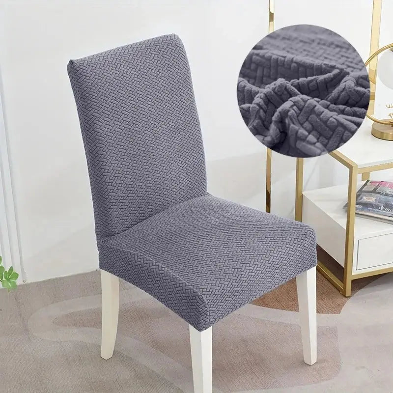 Capa Protetora de Cadeira de Jantar - Forro Decorativo de Luxo cinza lar da ana