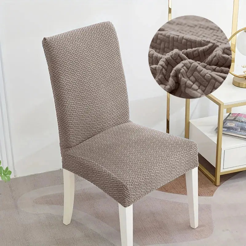 Capa Protetora de Cadeira de Jantar - Forro Decorativo de Luxo khaki lar da ana