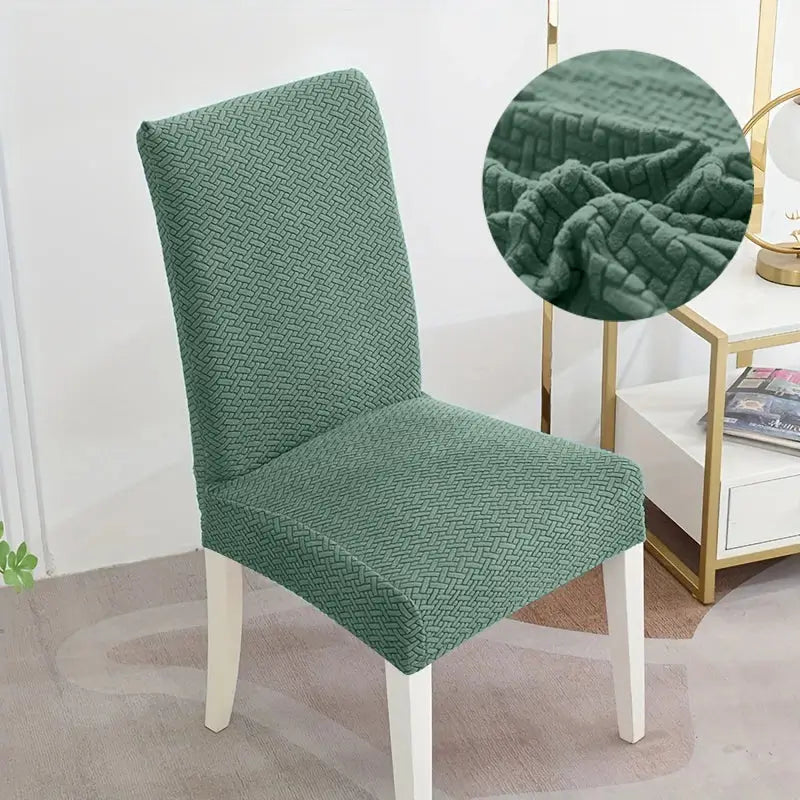 Capa Protetora de Cadeira de Jantar - Forro Decorativo de Luxo verde lar da ana