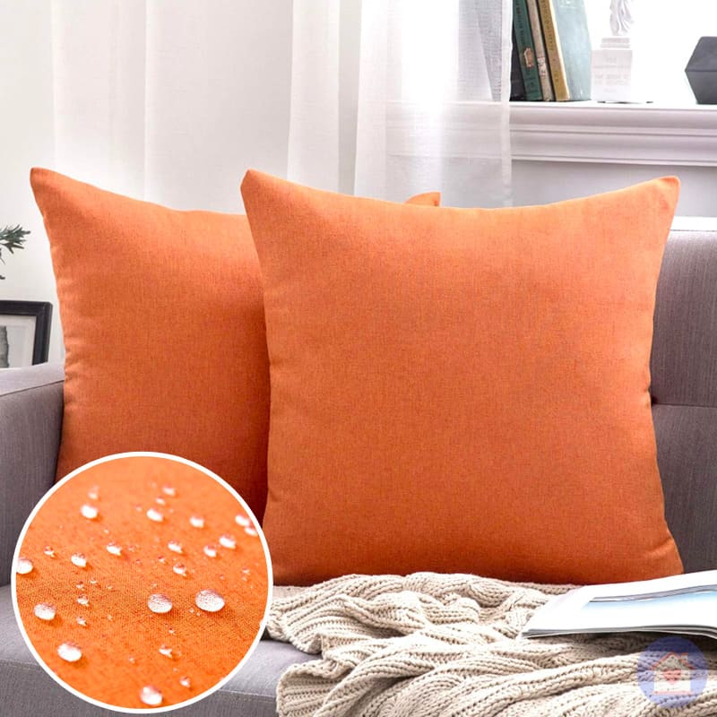 Capa de Almofada Impermeável UltraShield - Proteção e Conforto para Estofados laranja lar da ana