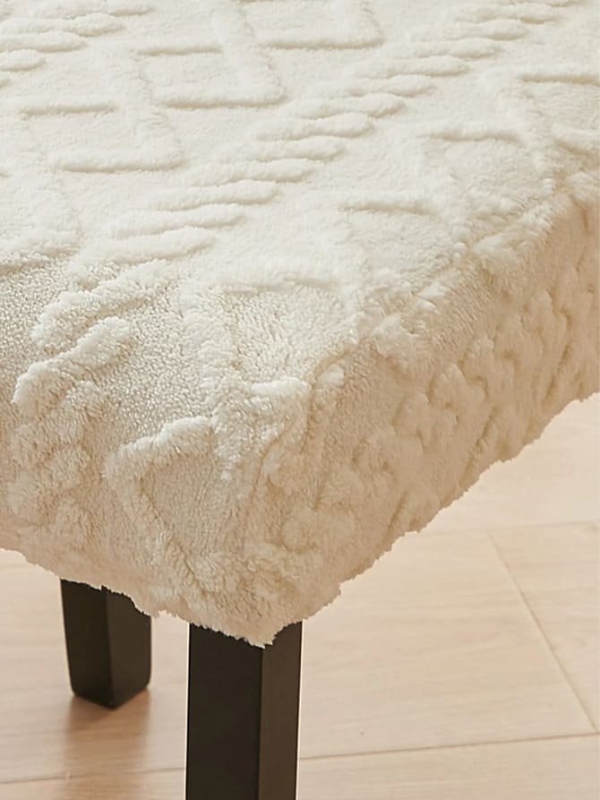 Capa de Cadeira estilo Crochê bege lar da ana