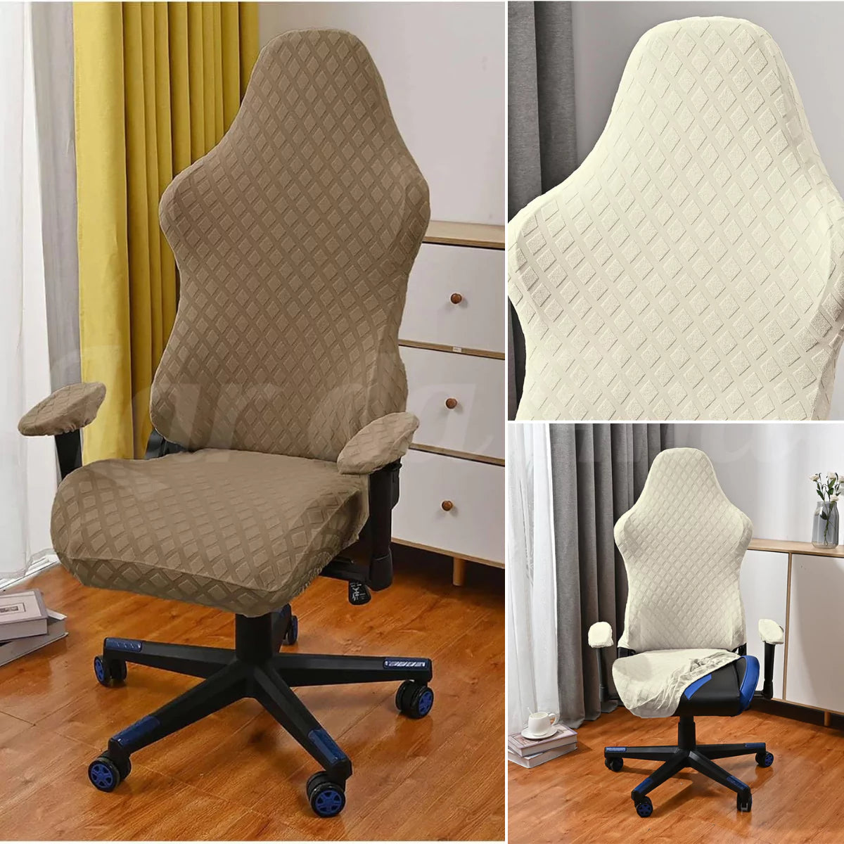 Capa para Cadeira Gamer Diamante khaki lar da ana