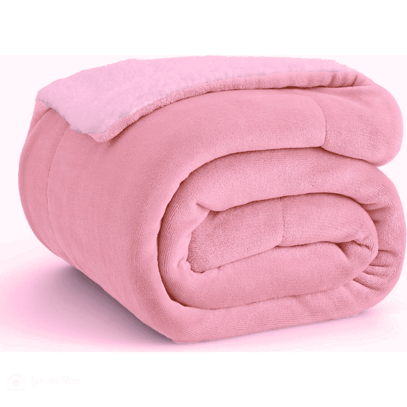 Coberdrom Sherpa Pele de Carneiro rosa lar da ana