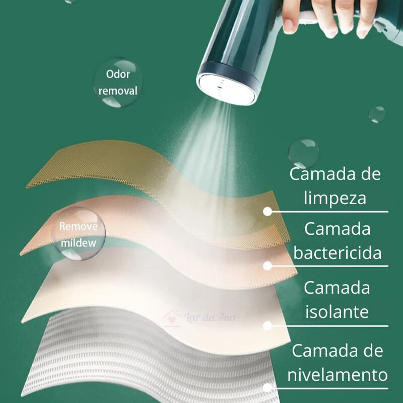 Ferro Vaporizador de Passar Roupas Portátil - Passador de roupa a vapor verde lar da ana
