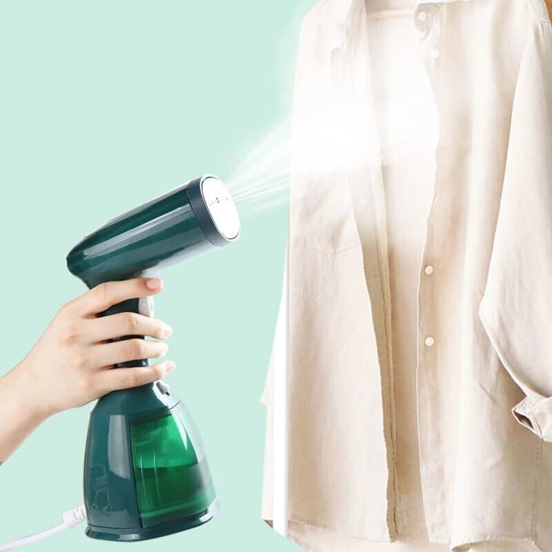 Ferro Vaporizador de Passar Roupas Portátil - Passador de roupa a vapor verde lar da ana