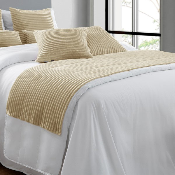 Kit Cama Posta Flanel | Peseira Luxo + 2 Capas de Almofada | Toque Aveludado & Conforto Decorativo bege lar da ana