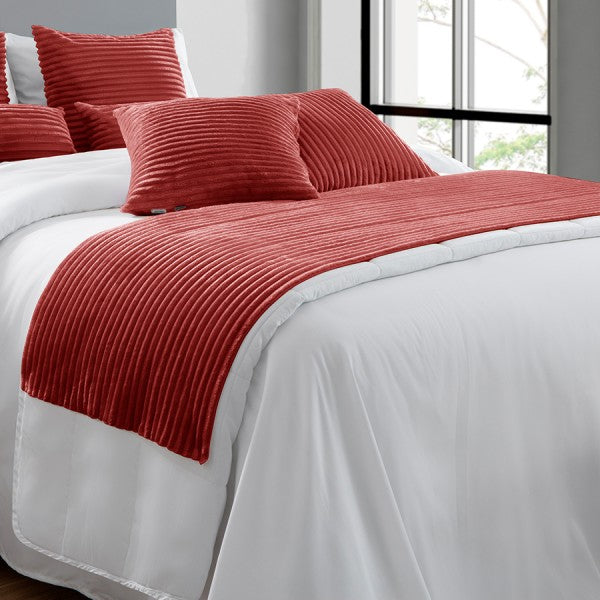 Kit Cama Posta Flanel | Peseira Luxo + 2 Capas de Almofada | Toque Aveludado & Conforto Decorativo terracota lar da ana
