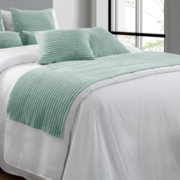 Kit Cama Posta Flanel | Peseira Luxo + 2 Capas de Almofada | Toque Aveludado & Conforto Decorativo verde lar da ana