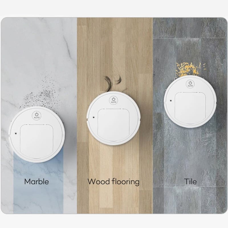 Robô Limpa Pelos do Chão com Umidificador de Ar branco lar da ana