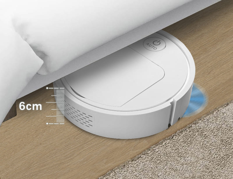 Robô Limpa Pelos do Chão com Umidificador de Ar branco lar da ana
