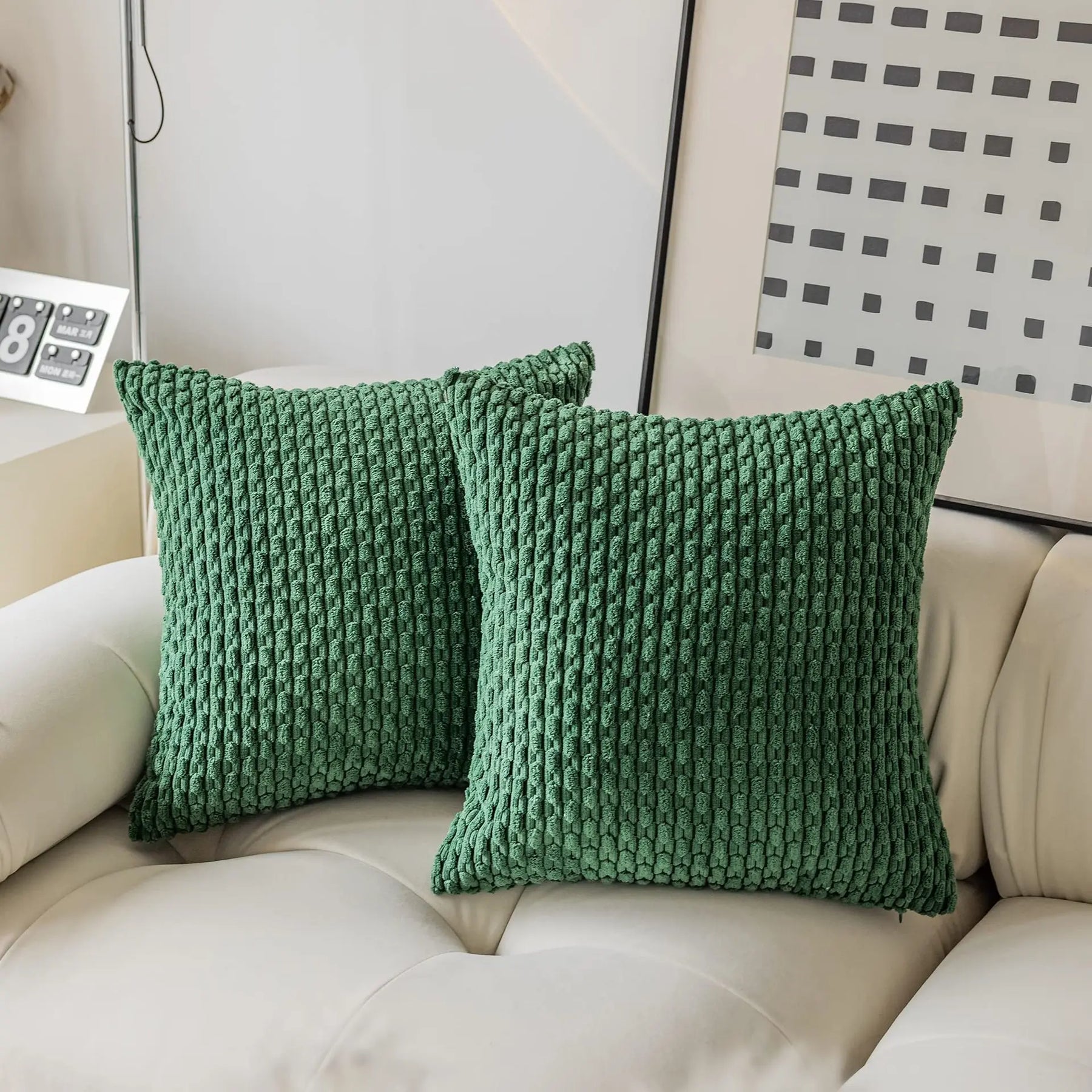 Kit Capa de Almofada Decorativa Série Trançada verde escuro lar da ana