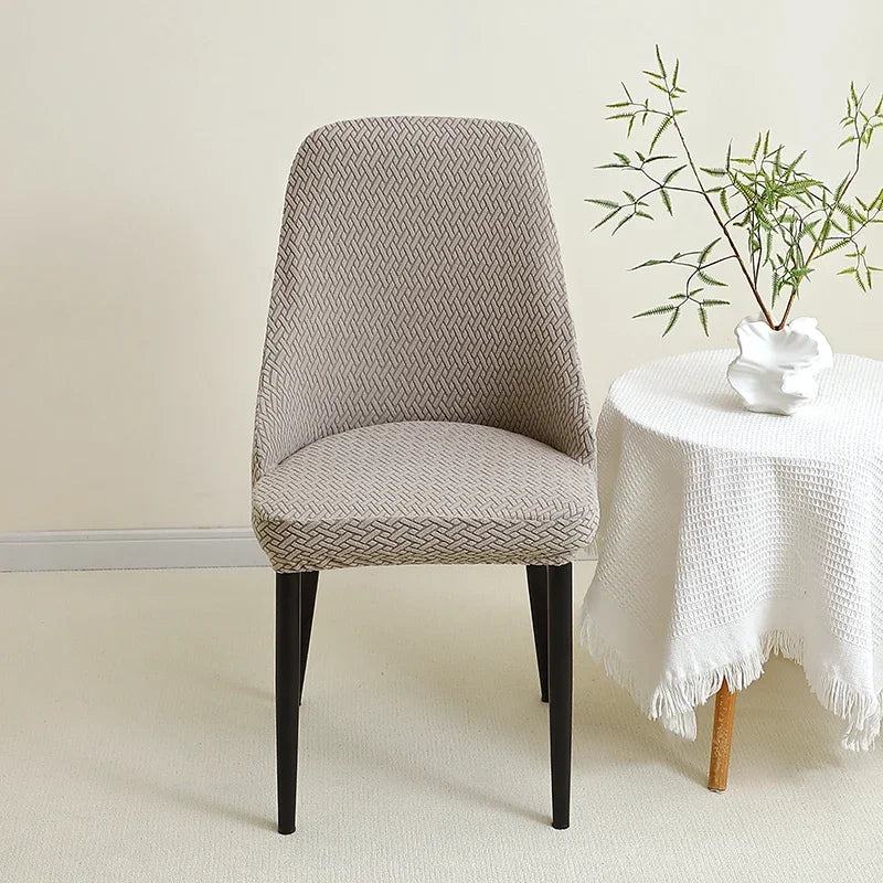 Kit Capas de Cadeira Curva Semi Impermeável - Tecido Jacquard