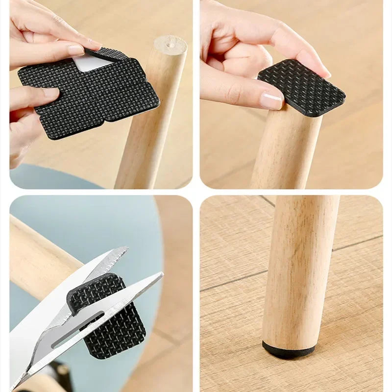 Kit 48 Feltro de Borracha Antiderrapante para Proteção de Pé de Cadeira e Móveis lar da ana