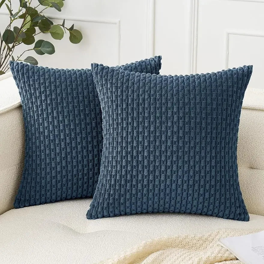 Kit Capa de Almofada Decorativa Série Trançada azul turquesa lar da ana