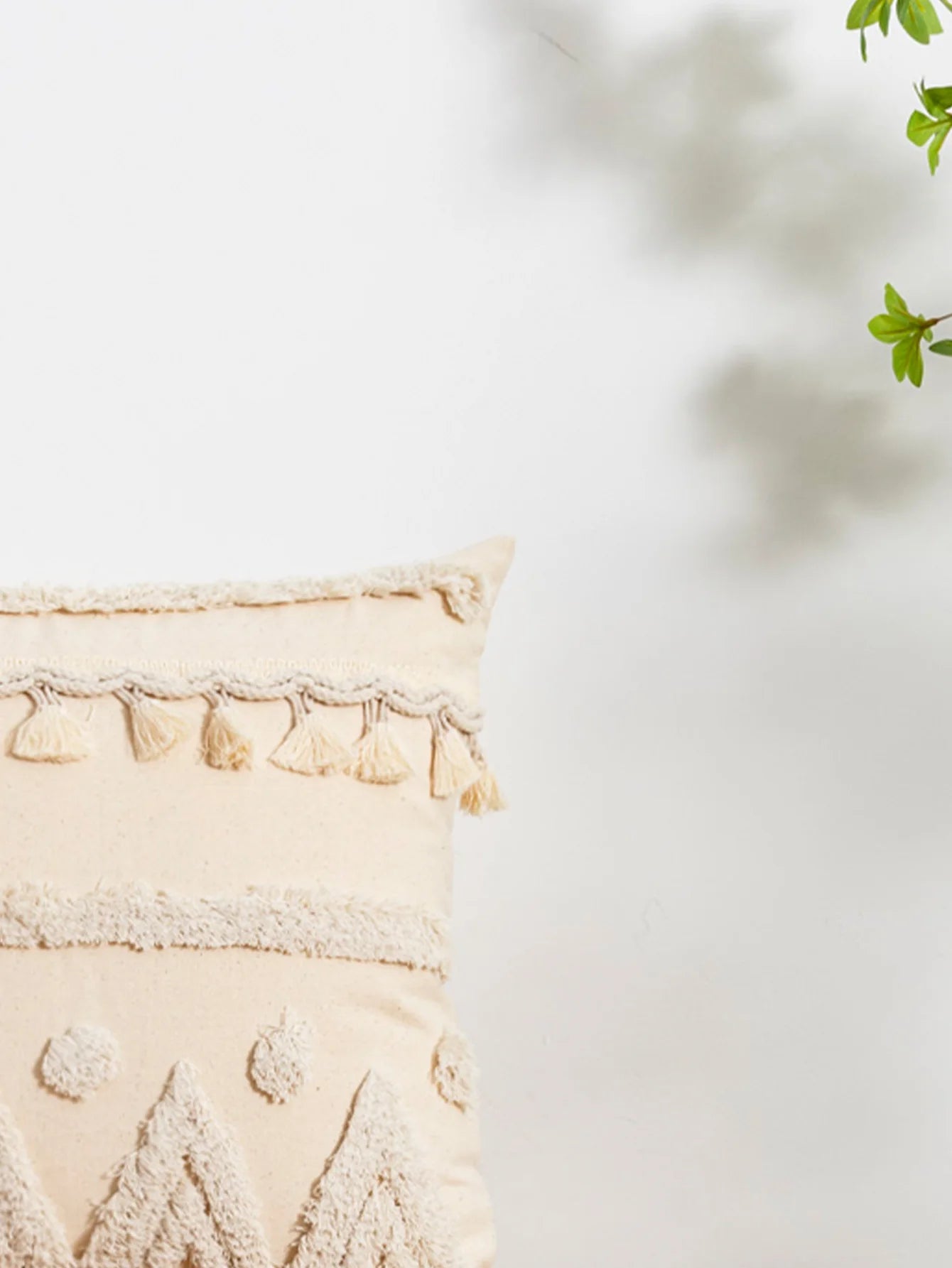 Capa de almofada serie Europeia Triangular com Borla lar da ana