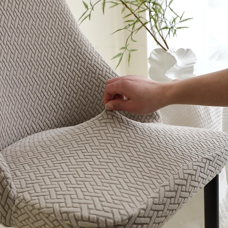 Kit Capas de Cadeira Curva Semi Impermeável - Tecido Jacquard