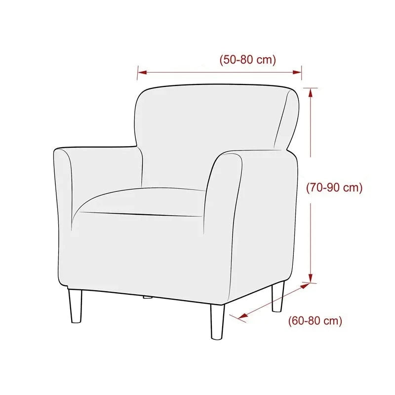 Capa para Poltrona com Braço Decorativa em Tecido Jacquard lar da ana
