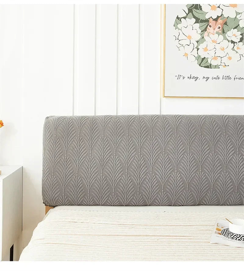 Capa de Cabeceira de Cama Jacquard Elástica Estampa Folhagem – Proteção e Decoração Moderna para Quarto lar da ana