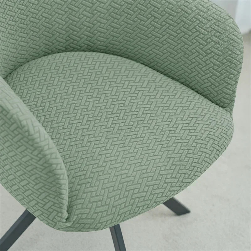 Capa para Cadeira Giratória Curva em Tecido Jacquard
