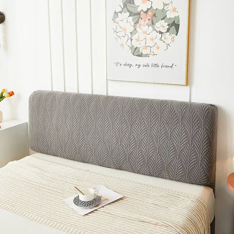 Capa de Cabeceira de Cama Jacquard Elástica Estampa Folhagem – Proteção e Decoração Moderna para Quarto lar da ana