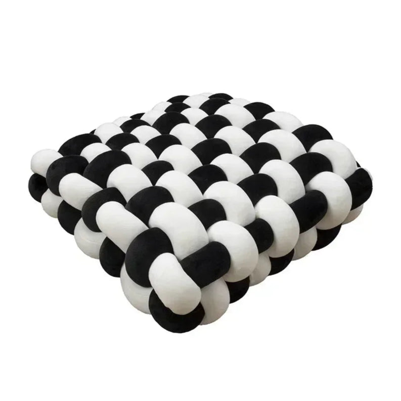 Almofada de Nós Entrelaçada com Visual Nórdico Lar da Ana