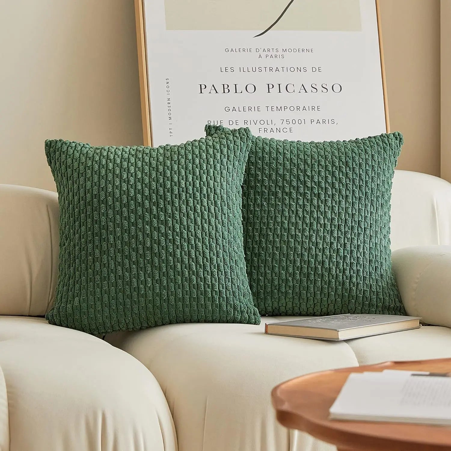 Kit Capa de Almofada Decorativa Série Trançada verde escuro lar da ana