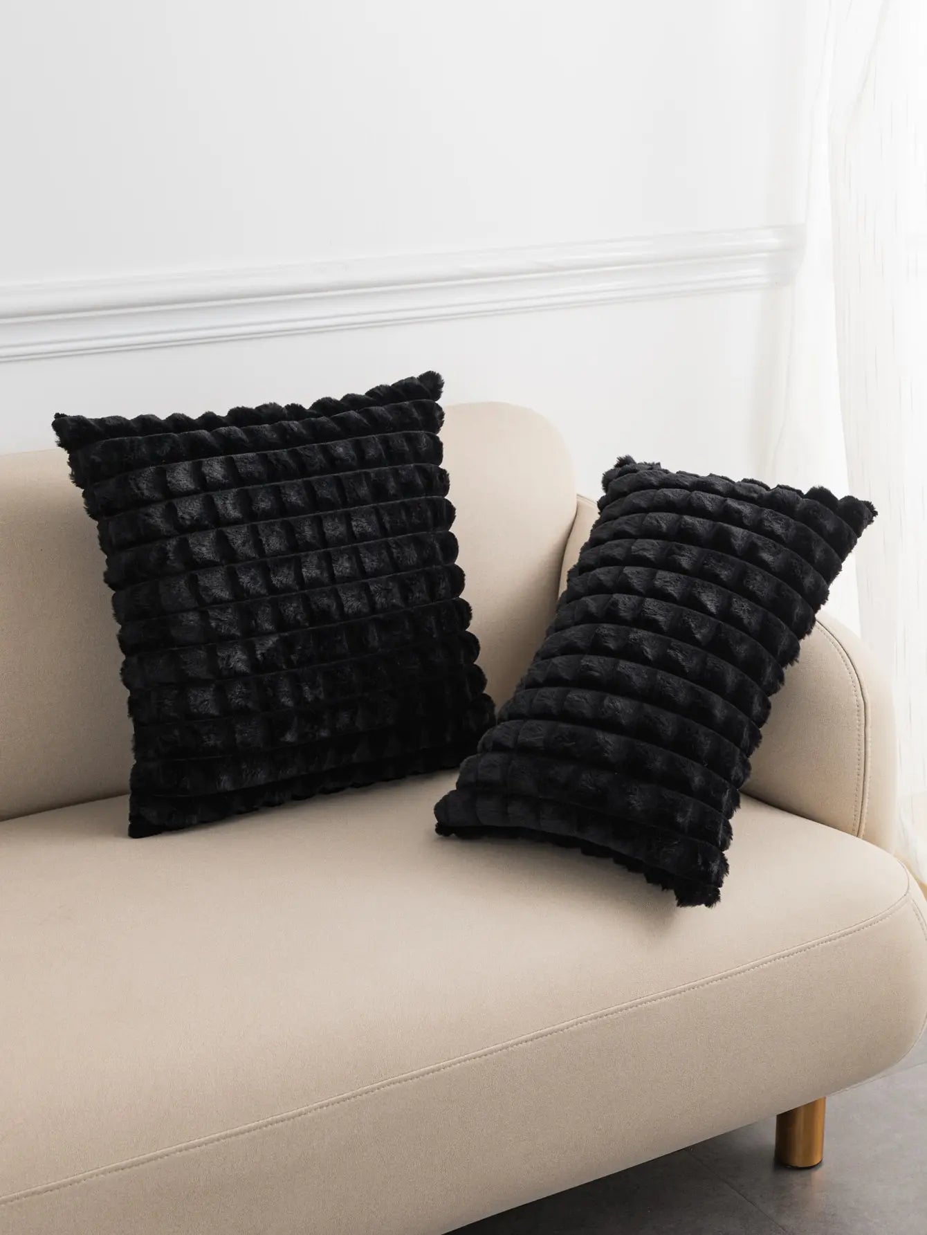 Capa de almofada de Pelúcia série Quadrada lar da ana