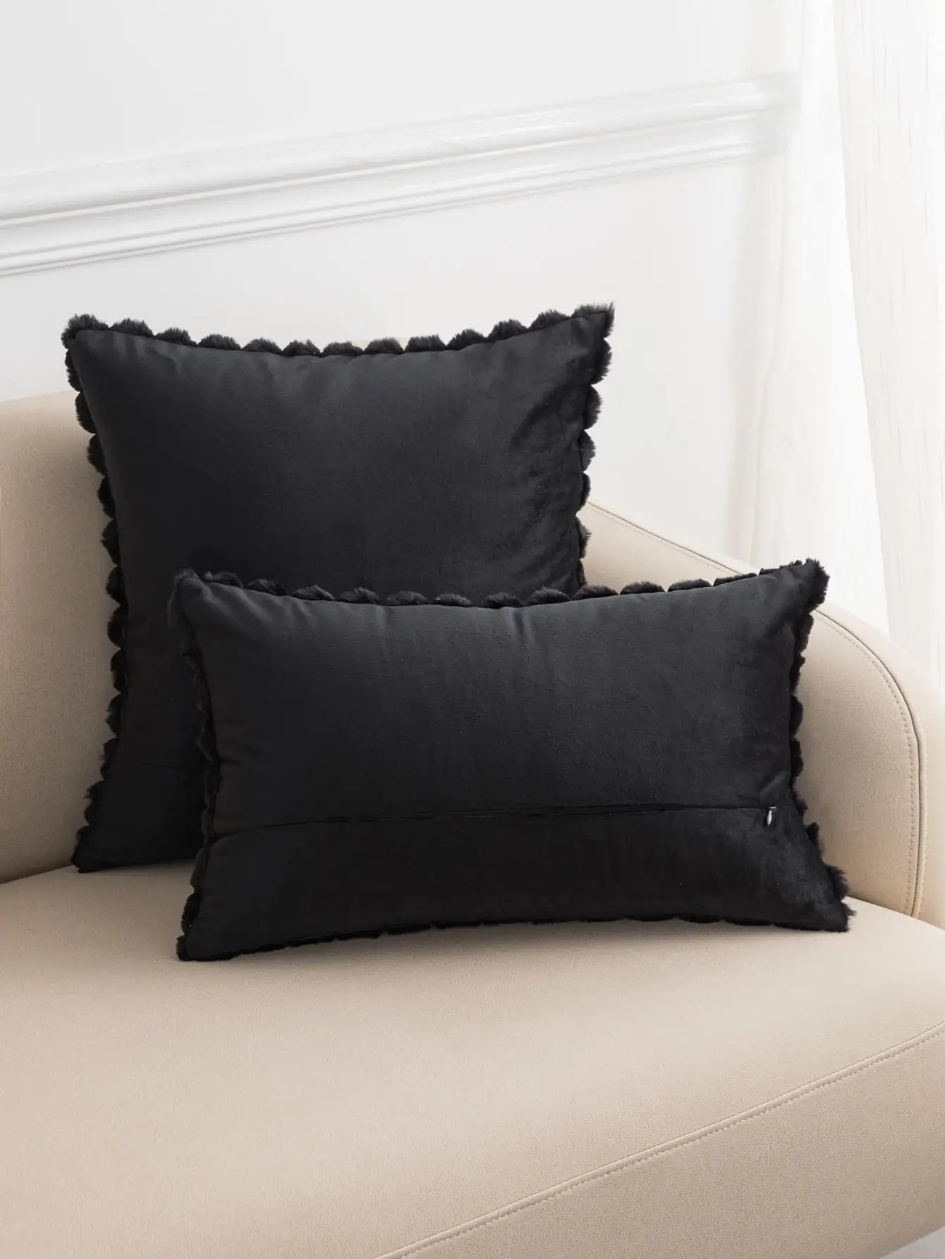 Capa de almofada de Pelúcia série Quadrada lar da ana