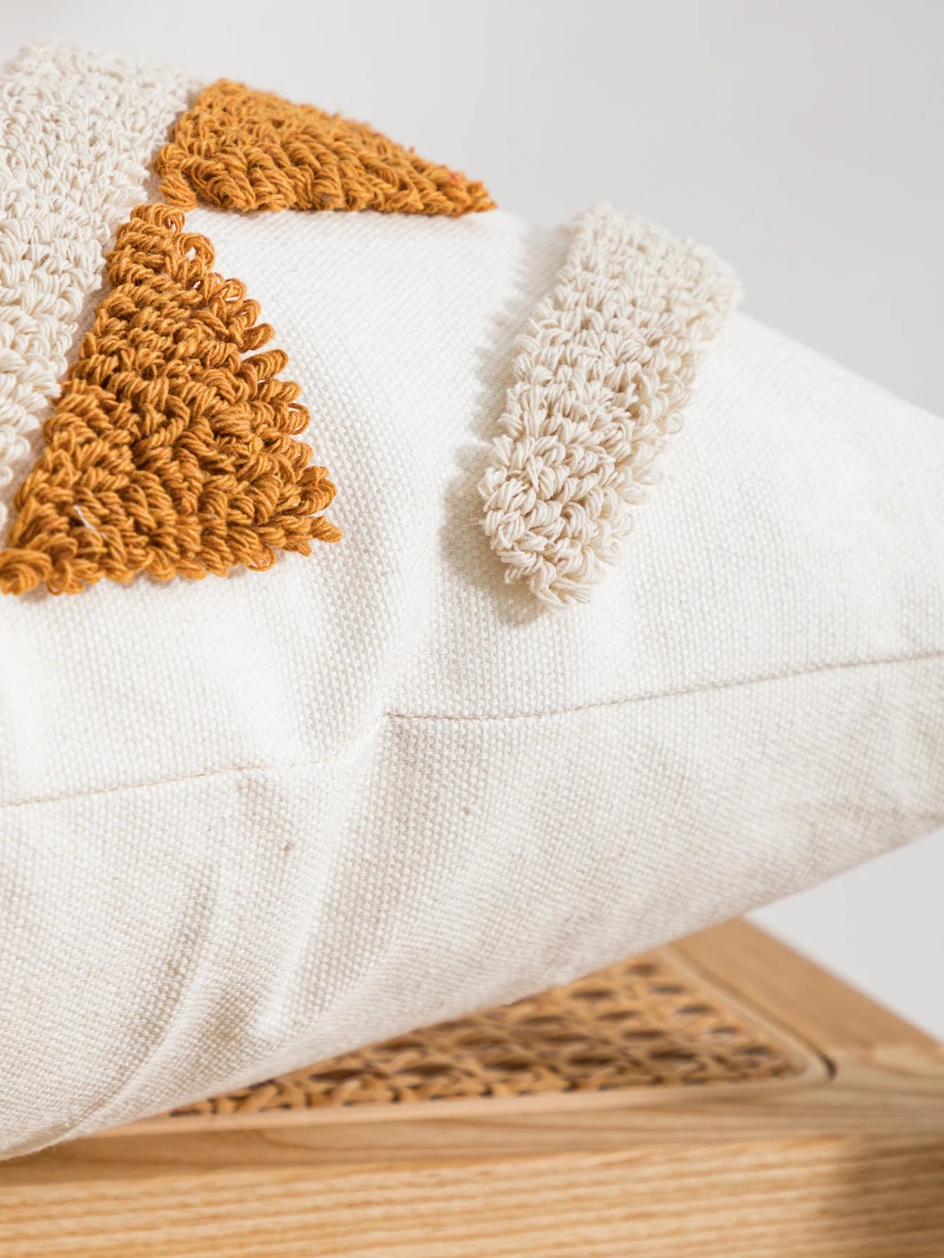 Capa de almofada série Geométrica Multicor em Algodão boêmio Bordado lar da ana