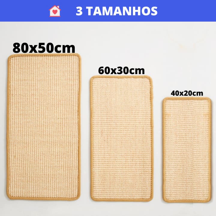 Tapete Arranhador para Gatos - Fibra de Sisal lar da ana