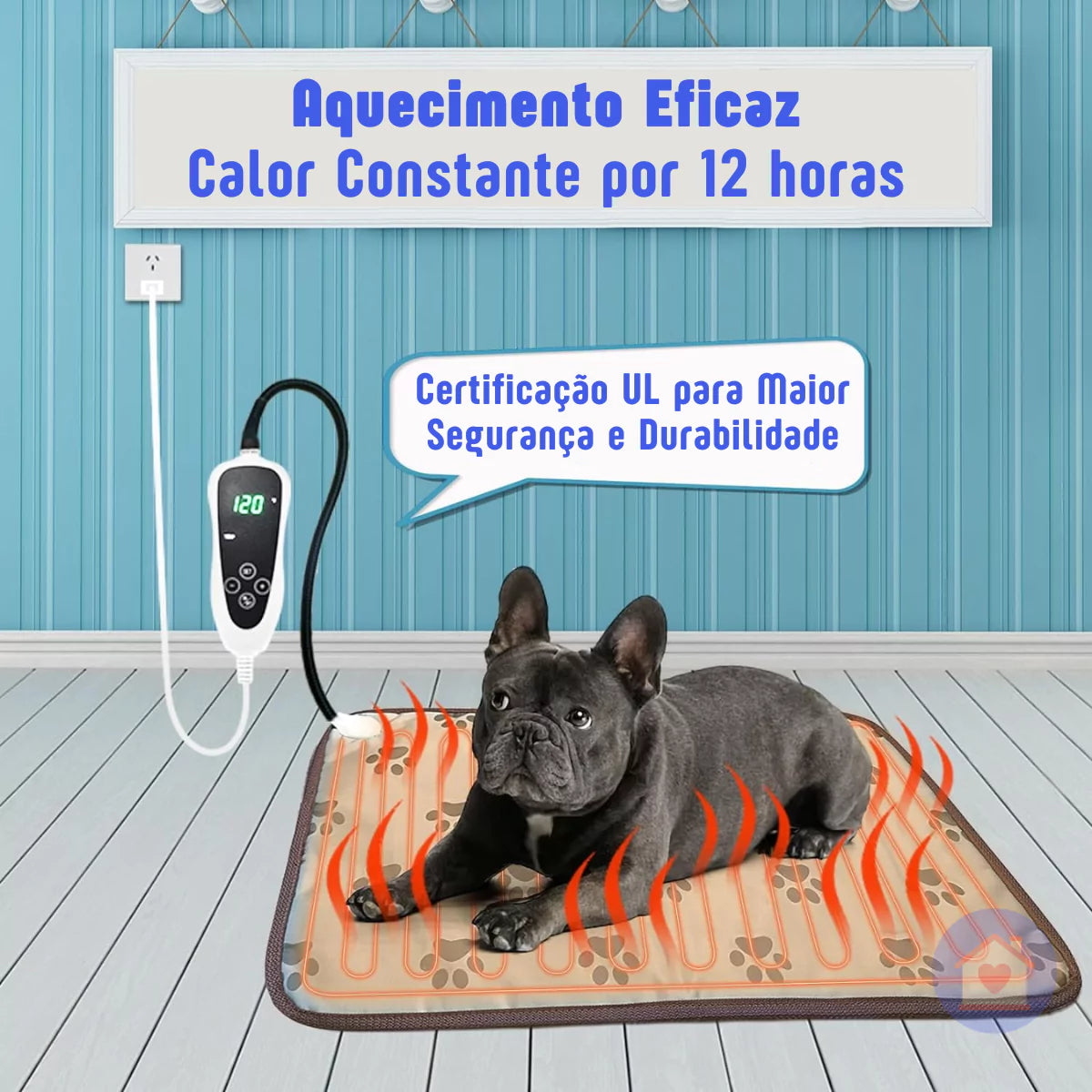 Tapete Térmico pet Cama Aquecida lar da ana