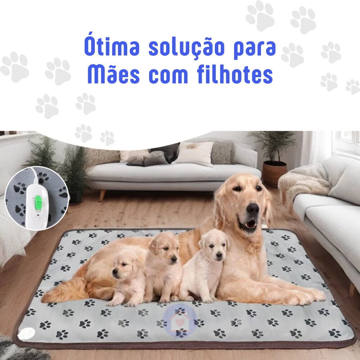 Tapete Térmico pet Cama Aquecida lar da ana