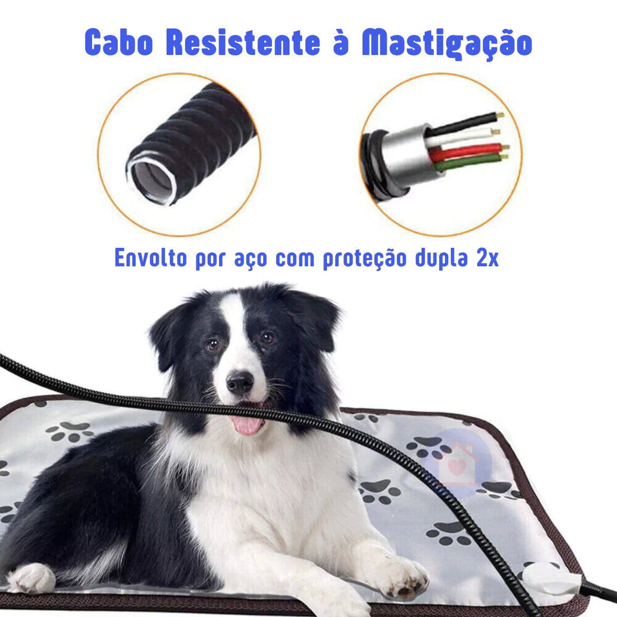 Tapete Térmico pet Cama Aquecida lar da ana