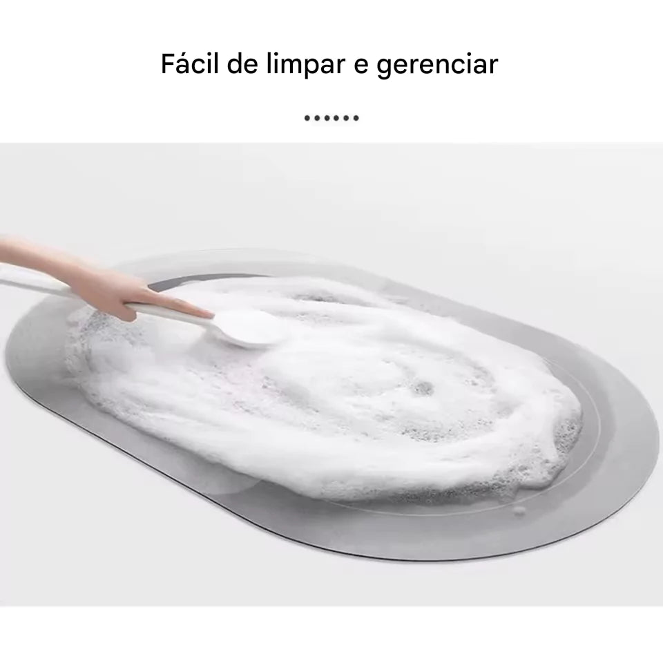 Tapete de Banheiro Moderno - Absorvente, Antiderrapante e Design Orgânico - Lar da Ana