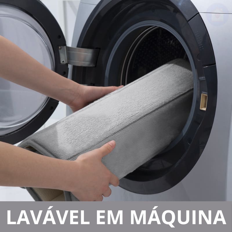Tapete para Banheiro Antiderrapante com Espuma de Memória Ultra Absorvente Lar da Ana cinza claro