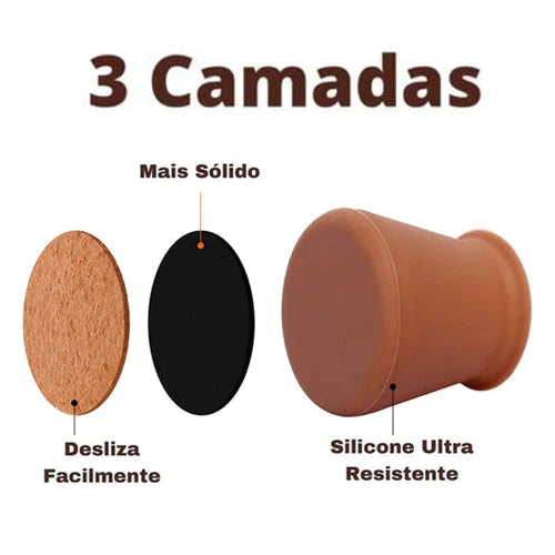 Kit Protetores de Pés de Cadeiras em Silicone lar da ana