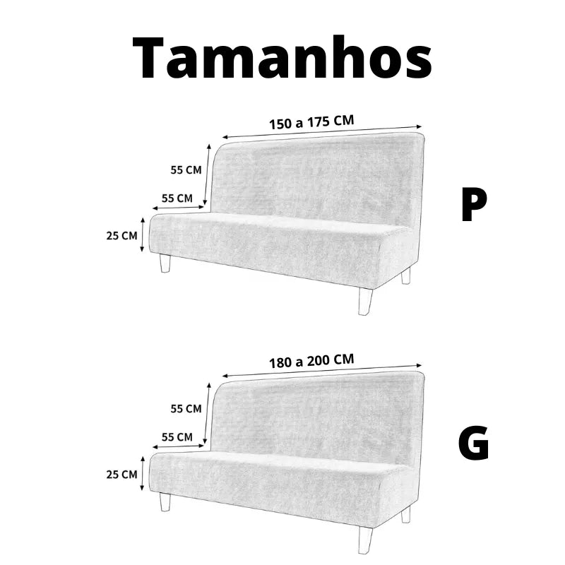 Capa para Sofá Cama sem braço Reclinável lar da ana