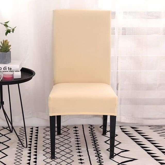 Kit Capas para Cadeira Lisa bege lar da ana