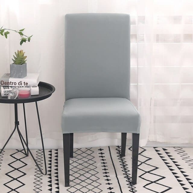 Kit Capas para Cadeira Lisa cinza claro lar da ana