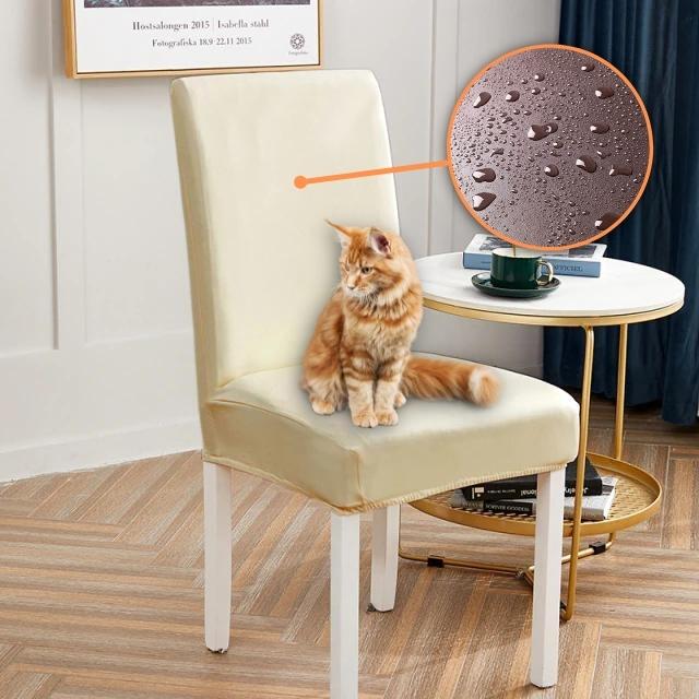 Kit Capas para Cadeira em Couro Impermeável bege Lar da Ana