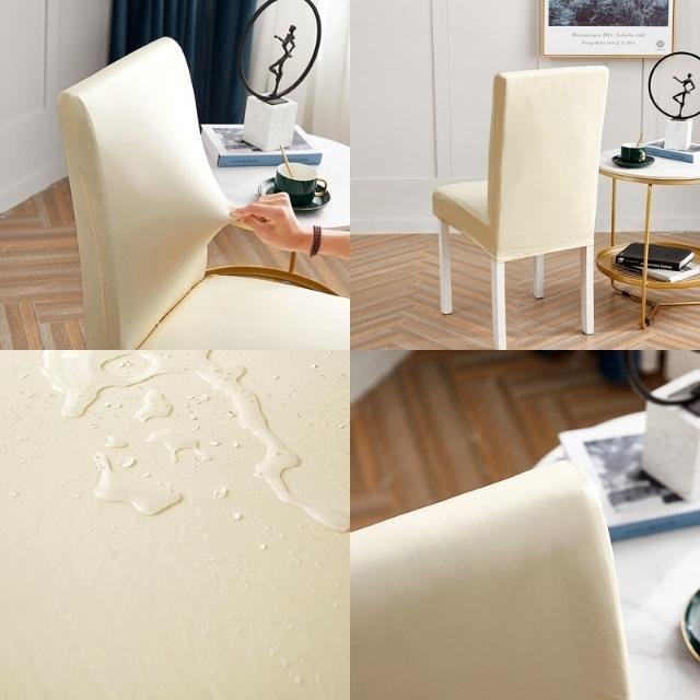 Kit Capas para Cadeira em Couro Impermeável bege Lar da Ana