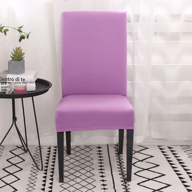 Kit Capas para Cadeira Lisa lilás lar da ana