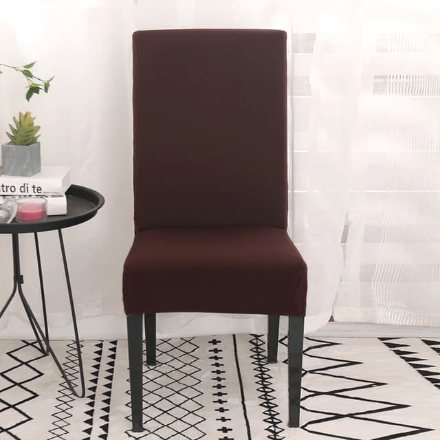 Kit Capas para Cadeira Lisa marrom lar da ana