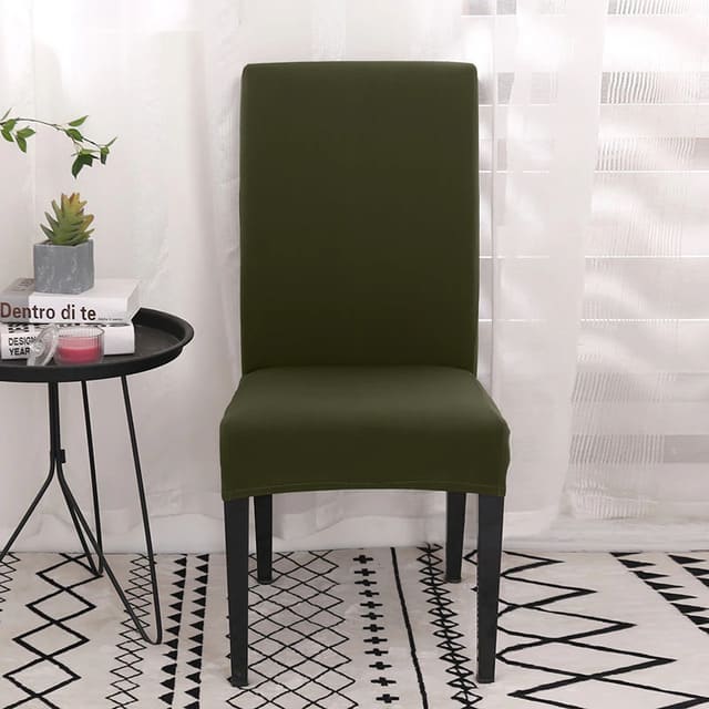 Kit Capas para Cadeira Lisa verde militar lar da ana