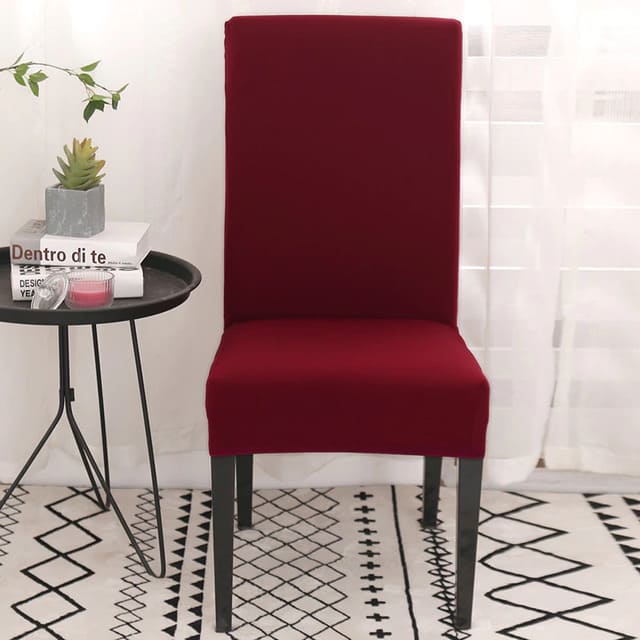 Kit Capas para Cadeira Lisa vermelho lar da ana