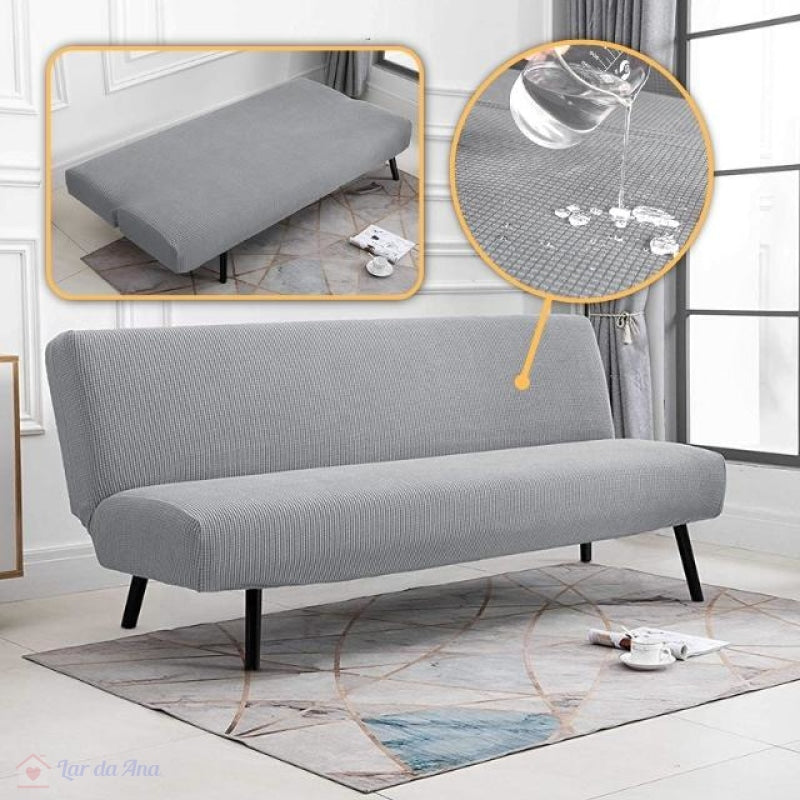 Capa de Sofá Cama Impermeável cinza claro lar da ana https://lardaana.com/products/capa-de-sofa-cama-impermeavel