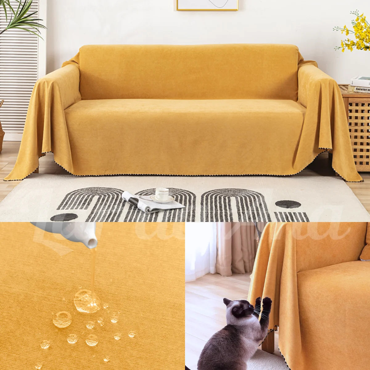 Manta para Sofá Impermeável Amarelo Lar da Ana https://lardaana.com/products/manta-para-sofa-impermeavel