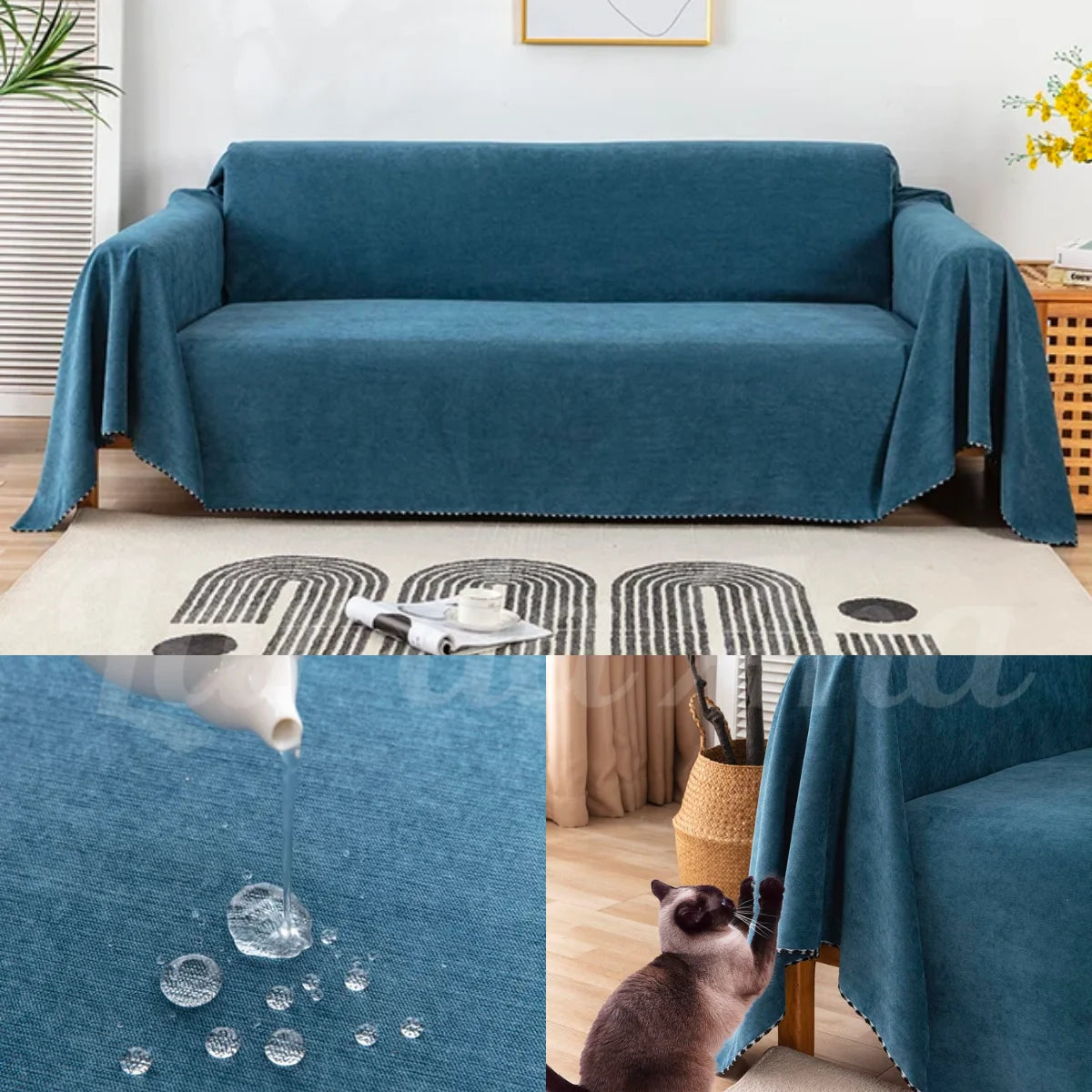 Manta para Sofá Impermeável Azul Marinho Lar da Ana https://lardaana.com/products/manta-para-sofa-impermeavel